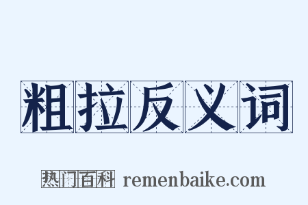 粗拉反义词是什么意思的图片